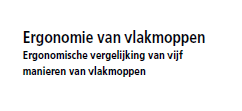 Ergonomie van vlakmoppen